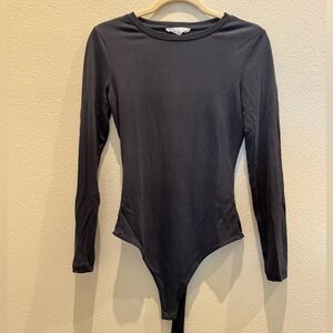 Elegant Black Long Sleeve Bodysuit